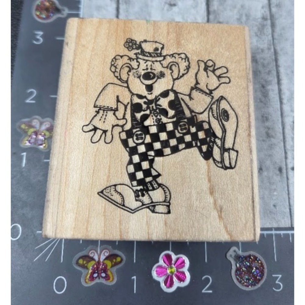 Stampin' Up! Dancing Clown Rubber Stamp Wood #i64